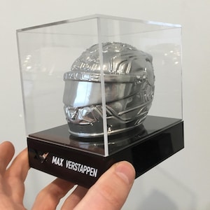 Max Verstappen Honda Redbull Helmet Silver Chrome