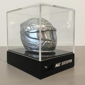 Max Verstappen Honda Redbull Helmet Silver Chrome (small)