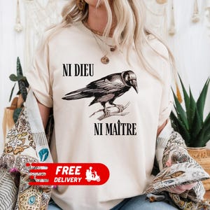 Anti-Autoritär Shirt, Ni Dieu Ni Maître, Kein Gott, kein Meister, Anti-Trumpf-Shirt, Linker-Protest-Shirt, Anarchist-T-Shirt, Anti-Trumpf-Shirt