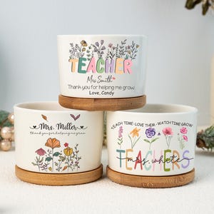 Merci de m'avoir aidé à grandir Cadeau personnalisé d'appréciation pour les enseignants, cache-pot de remerciement pour les enseignants, pot de fleurs pour les enseignants, cadeaux de rentrée