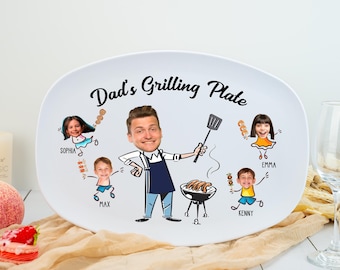 Plateau de grillades photo personnalisé : cadeau barbecue pour la fête des pères