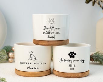 Personalized Dog Memorial Planter: Custom Pet Loss Gift