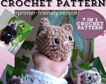 Patrón de crochet para pan de molde de gatito pequeño