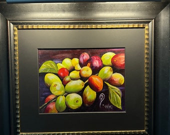 Coffee coffee beans Café beans picture painting colorful unique original made frame wood