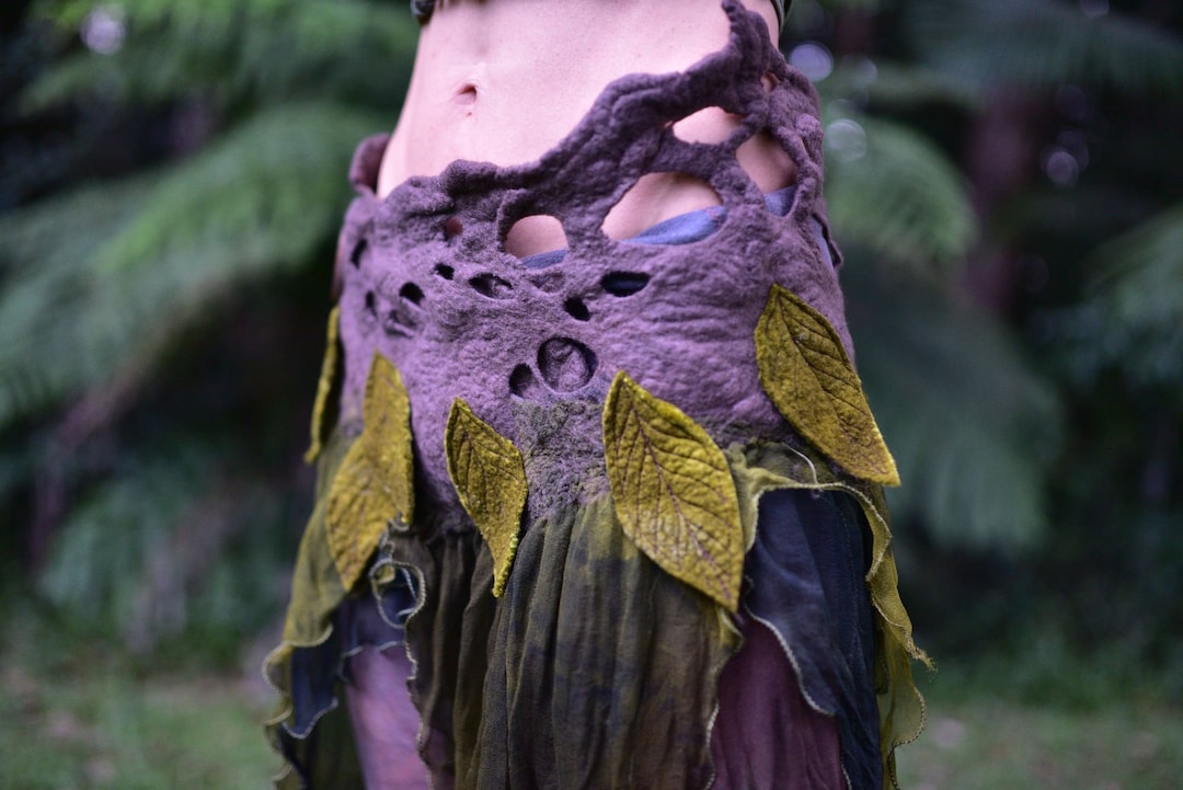 Nuno Felted Tree Roots Skirt/shawl-pixie Belt-woodland Costume-nymph ...