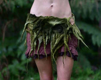 Felt Belt-Tree Costume-Tree Belt-Druid Costume-Woodland Theme-Pixie Belt-Fantasy Costume-Festival Wear-Burning Man-Performance Costume OOAK