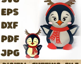 Penguin lantern craft template  plotter file lantern Crafting with or without plotter  including craft instructions  DIY SVG