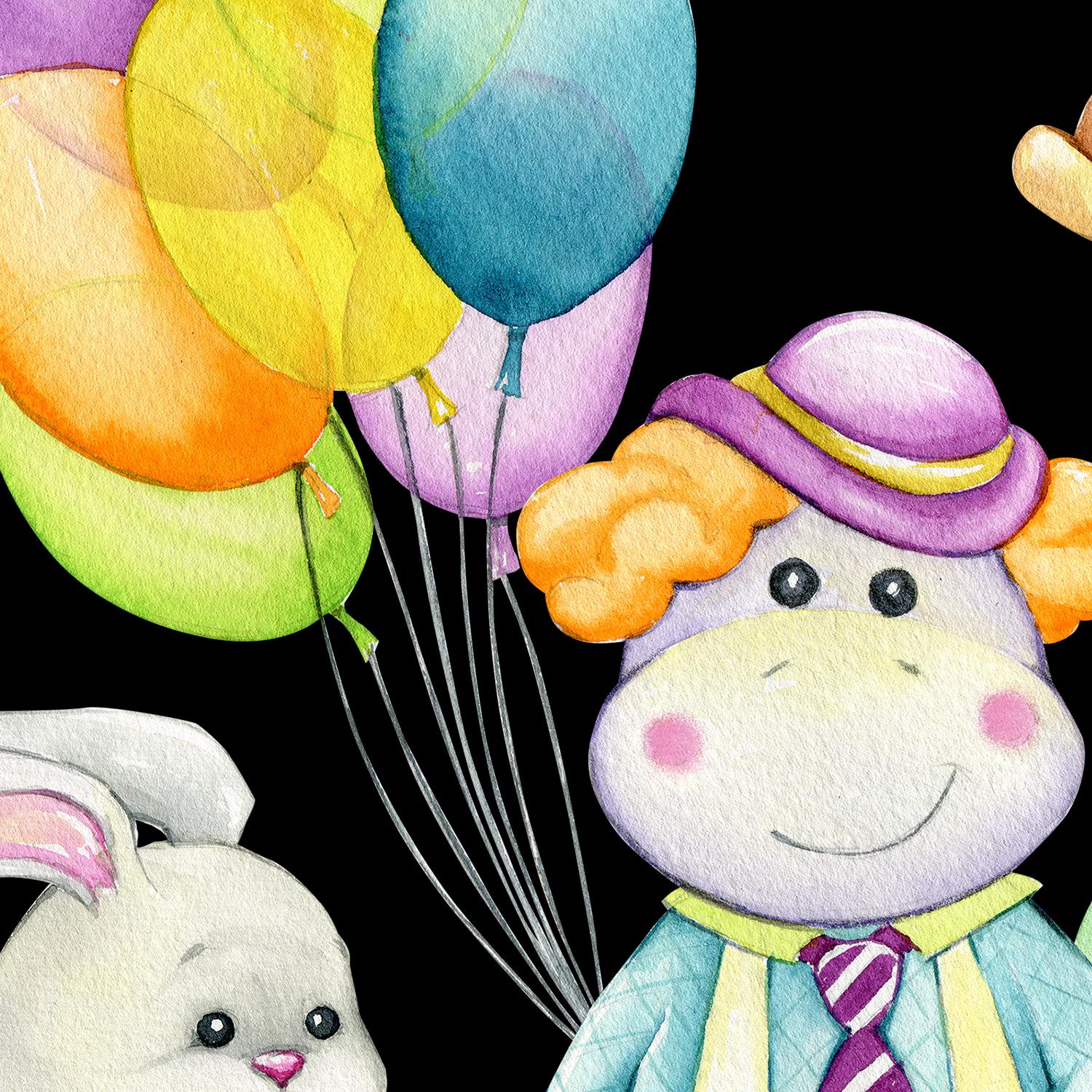 Circus Animals Clipart Digital Paper Baby Boy Girl Nursery Decor ...