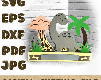 dinosaur card cut file paper Cut dino pop up card svg, favor laser cut t rex birthday