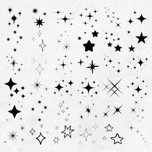 Stars Sparkle SVG, Sparkle SVG, Star Clipart, Cricut Cut-bestand, Sparkle gesneden bestanden, Sparkle Clipart, Stars Svg, Instant Download