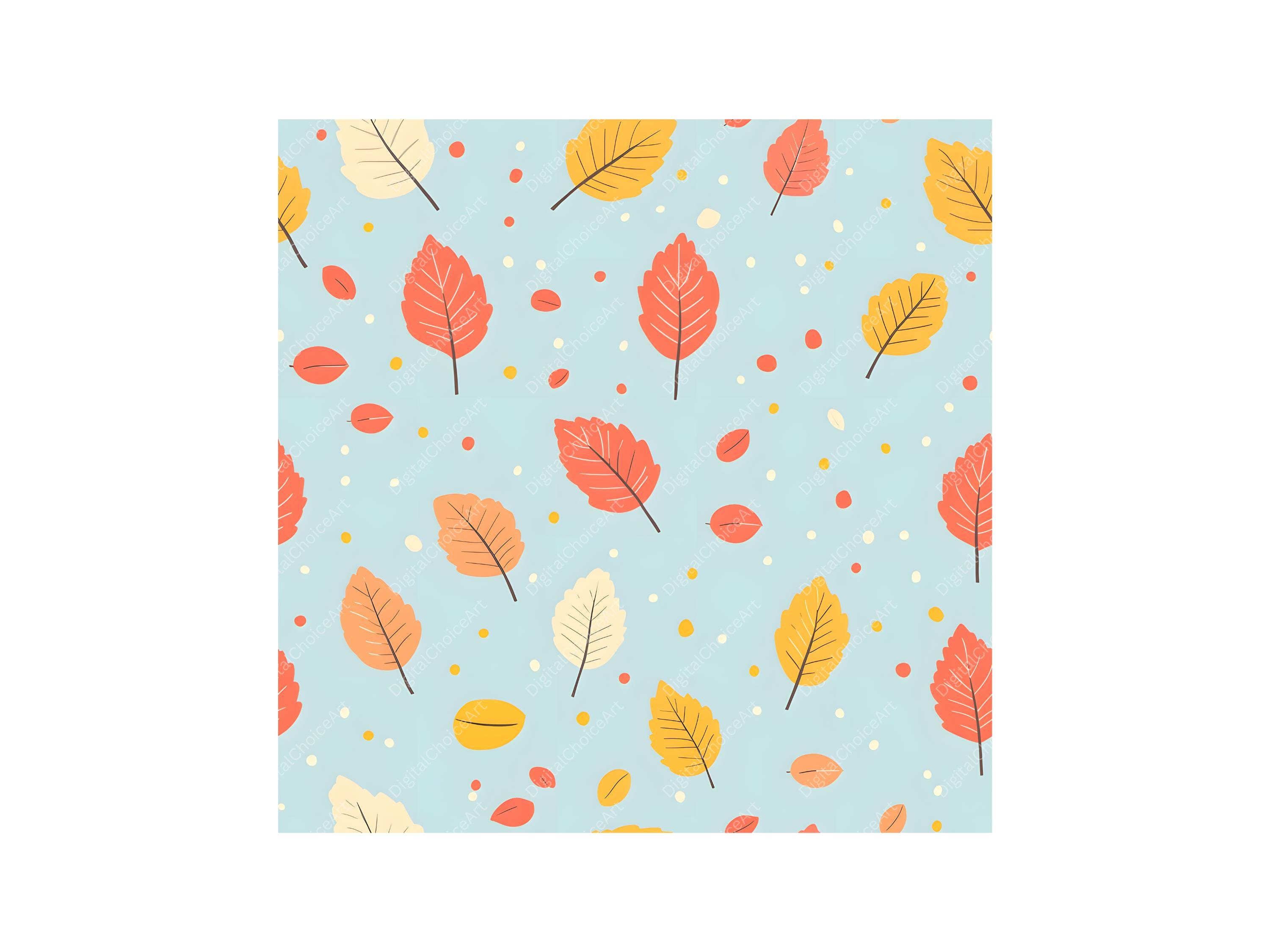 Cute Pastel Autumn Printable Paper Pack - Fall Leaves, Pumpkins ...