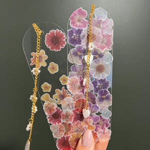 Duo - Handcrafted Acrylic Bookmarks with Chain Tassel & Charms