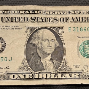 2013 -Odometer Dollar Bill Fancy Serial Number 31860350