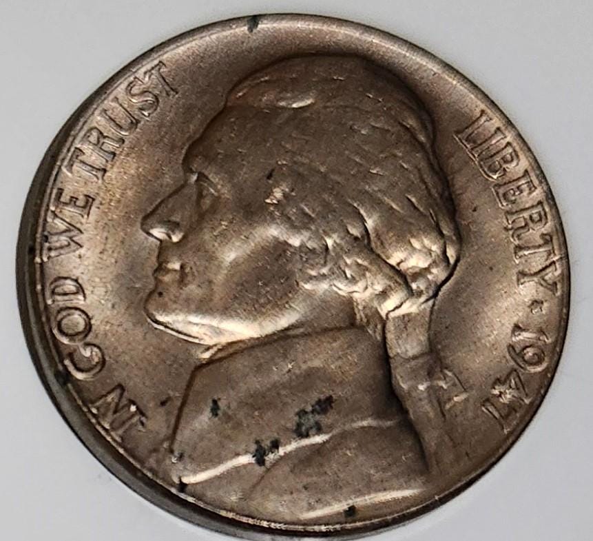 1947 No Mint Mark Nickel