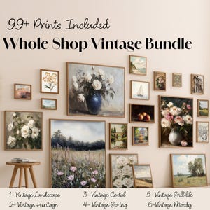 Vintage Gallery Wall Art Set MEGA Bundle Entire Shop Sale, Vintage Printable Oil Painting, Vintage CLASSIC Prints Antique Gallery Wall Set