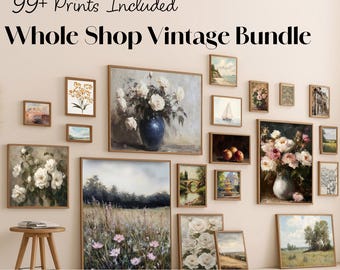 Paquete MEGA con más de 99 láminas de arte vintage: Conjunto clásico de galería de pared (descarga digital)