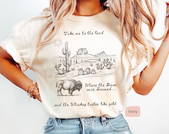 Vintage style American Buffalo Bourbon Trail Comfort Colors t-shirt gift for whiskey lover, Unisex Bourbon enthusiast Bison poem graphic tee