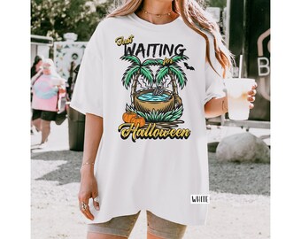 Y2k aesthetic Summerween skeleton Comfort Colors Shirt, Halloween Lovers gift, Spooky Summer graphic tee, Halloween Vibes beachy shirts
