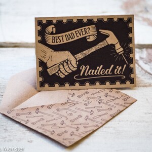 INSTANTÂNEO Baixe cartão de Dia dos Pais para impressão engraçado "Nailed It" martelo prático cartão de ferramentas cartão instantâneo para o melhor pai de todos os tempos
