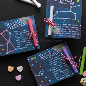 Costellazione San Valentino Scienza Astronomia Educativo Stampabile Non caramelle Attività di San Valentino Unisci i punti San Valentino con il gesso fai da te