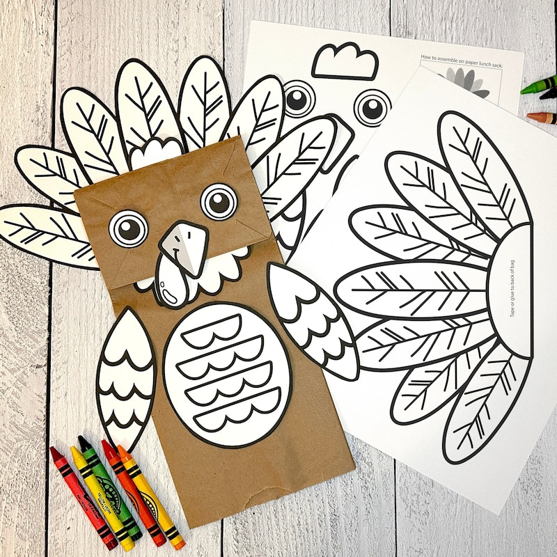 Hand Turkey Craft Sheet Etsy