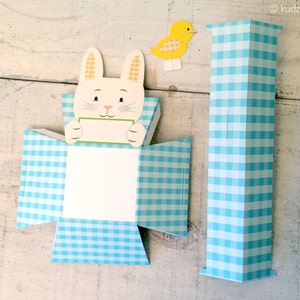 Printable Easter Bunny Basket Instant Download Rabbit Foldable Pink ...