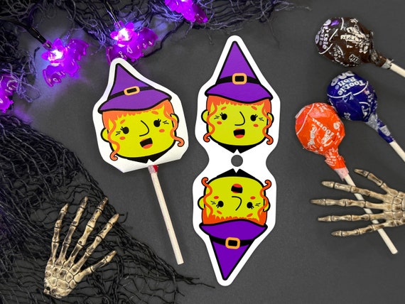 Printable Witch Sucker Covers Cute Kawaii Witch Lollipop Puppets Printable Witch Sucker Covers Cute Kawaii Witch Lollipop Puppets