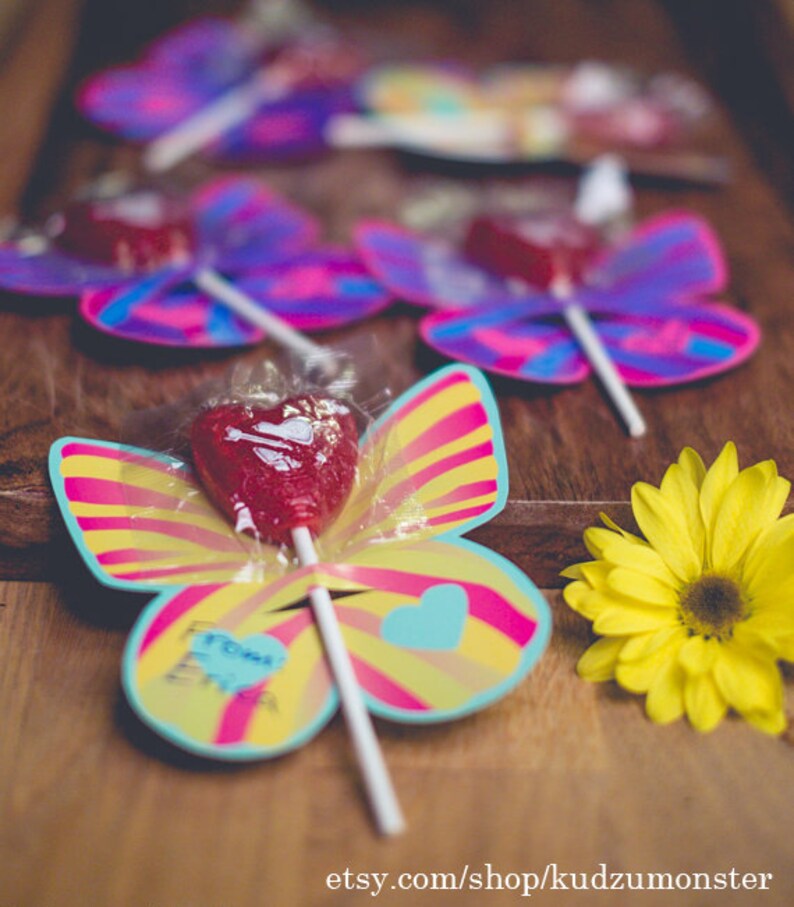 Sucker Lollipop Holder Butterfly Wings Instant Download - Etsy
