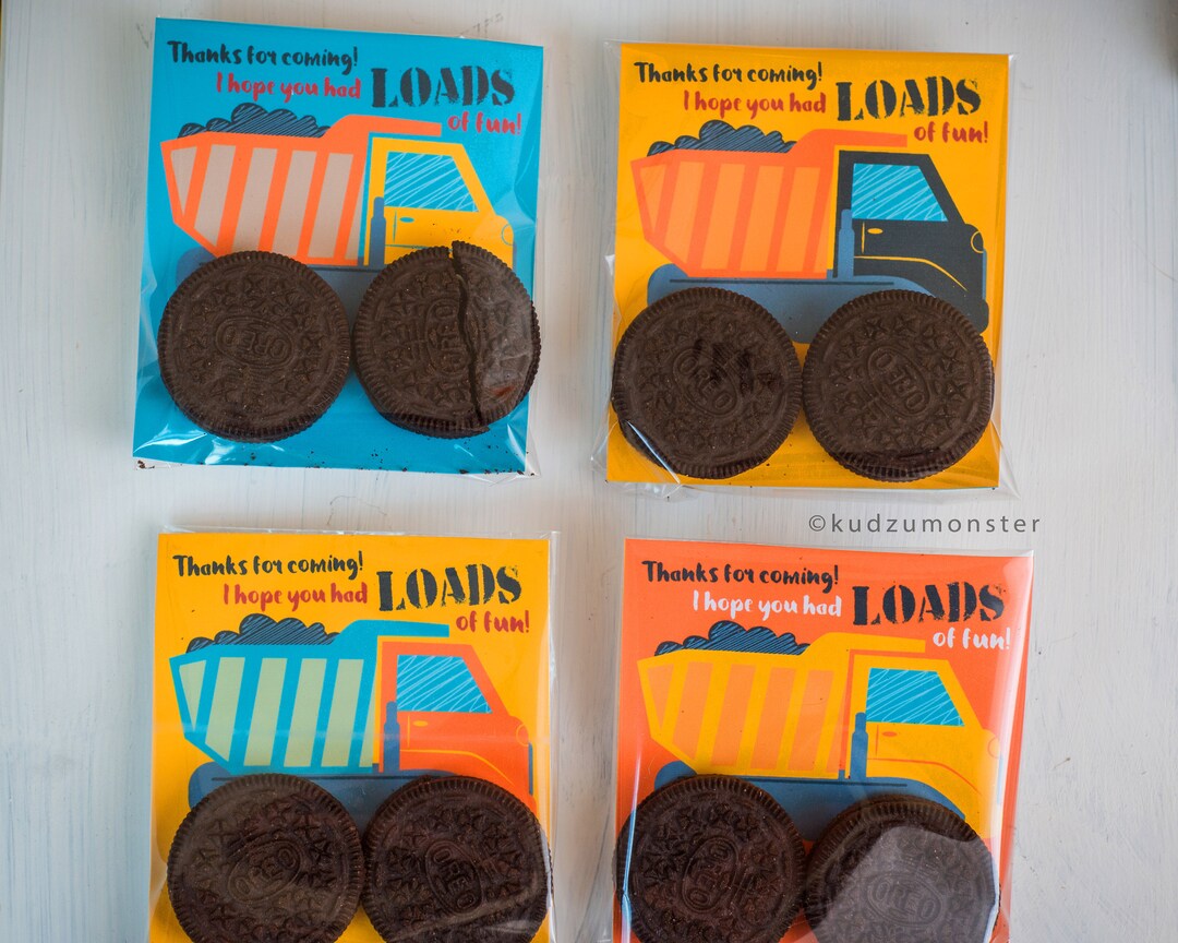 INSTANT DOWNLOAD Printable Dump Truck Party Favors Oreo Or Etsy