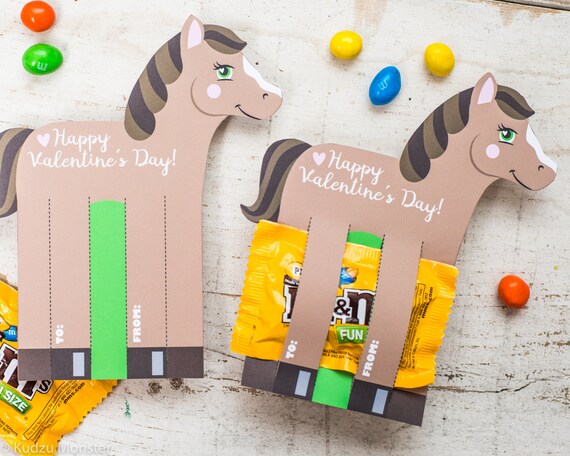 Horse Valentines Printable DIY Instant Download Fun Size Skittles Or M horse-valentines-printable-diy-instant-download-fun-size-skittles-or-m