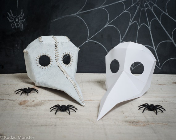 Printable Paper Plague Doctor Mask Spy Vs Spy Bird Mask DIY Foldable 