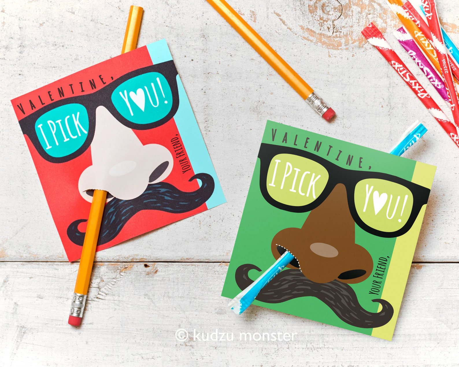 Kids Valentines Day Gifts, Funny Valentine Favor for Classroom Valentine  Exchange, Personalized Valentines With Pencil INCLUDED 