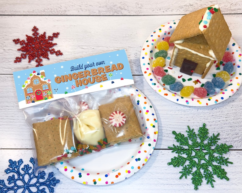 Printable Treat Topper for a Build Your Own Gingerbread House image 1