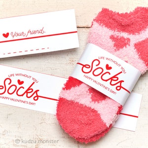 Lustige einzigartige Valentinstag Geschenk Socken Leben ohne dich SOCKEN einfach druckbare Band DIY sofortiger Download non Candy Valentinstag Idee