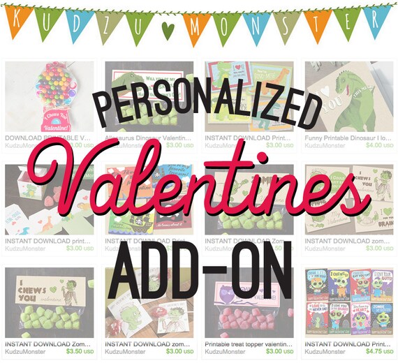 Personalized Valentines add-on Il_570xn