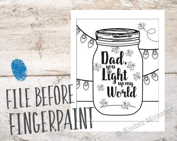 Father's Day Gift Idea – Framed Finger Paint Picture – Nifty Mom