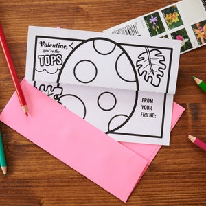 Baby Dinosaur Eggs Valentine Folding Surprise Coloring Page Card- Cute ...