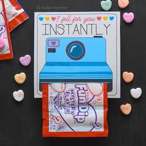 Câmera instantânea para namorados, câmera vintage divertida para impressão para FunDip, Poprocks, barra de chocolate, foto, cartão, etc. Hipster fofo e exclusivo para namorados