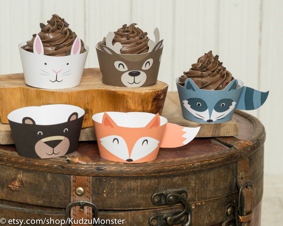 woodland animal cupcake wrappers