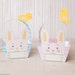 Printable Easter Bunny Basket Instant Download Rabbit Foldable Pink ...