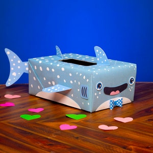 Whale Shark Valentine Box Printable Decor Kit, Valentine's Mailbox ...