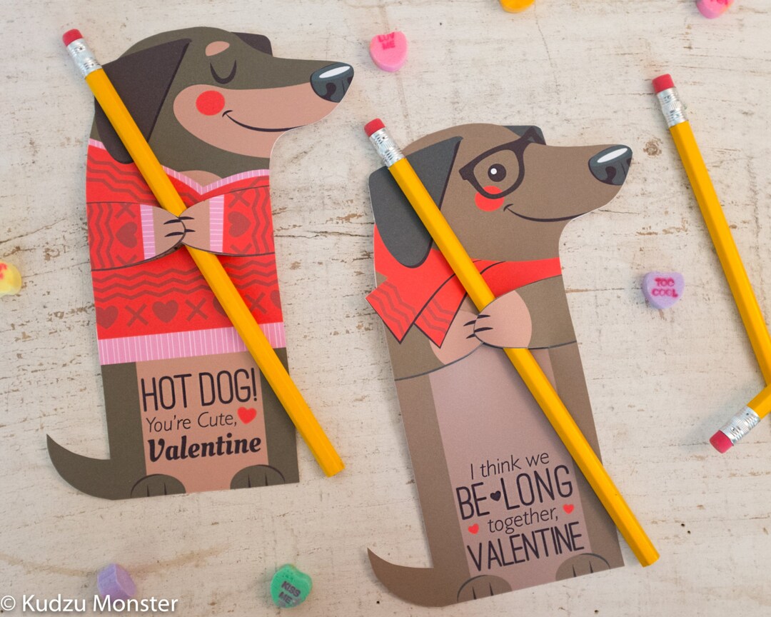 Weenie Dog Valentine Printable Dachshund Puppy Weiner Dog Non Candy Il 1080xN.908348457 3ciy