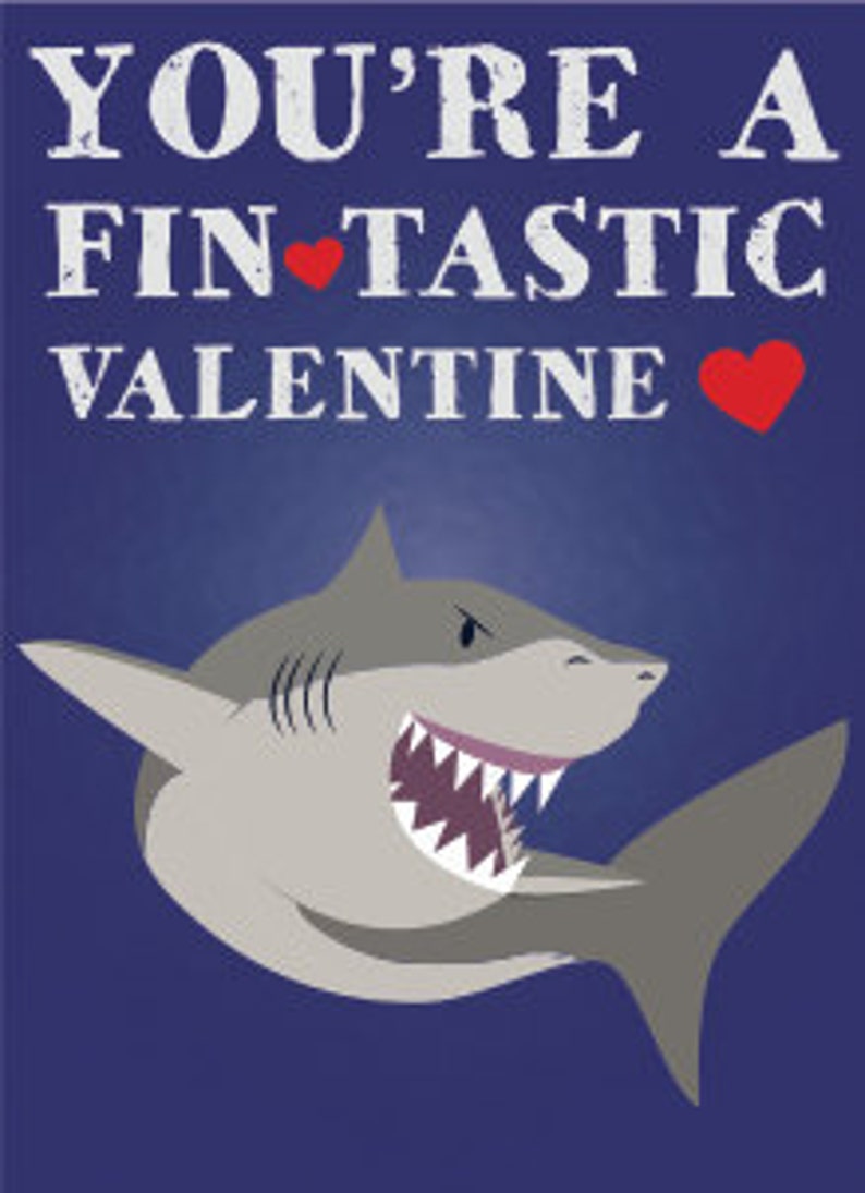 valentines day card shark valentines day card shark