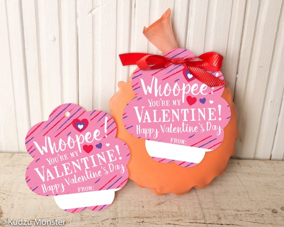 Printable Whoopee Cushion Valentine's Day Gifts WHOOPEE instant download gift tags chalkboard simple easy file funny valentines handout girl Il_570xn