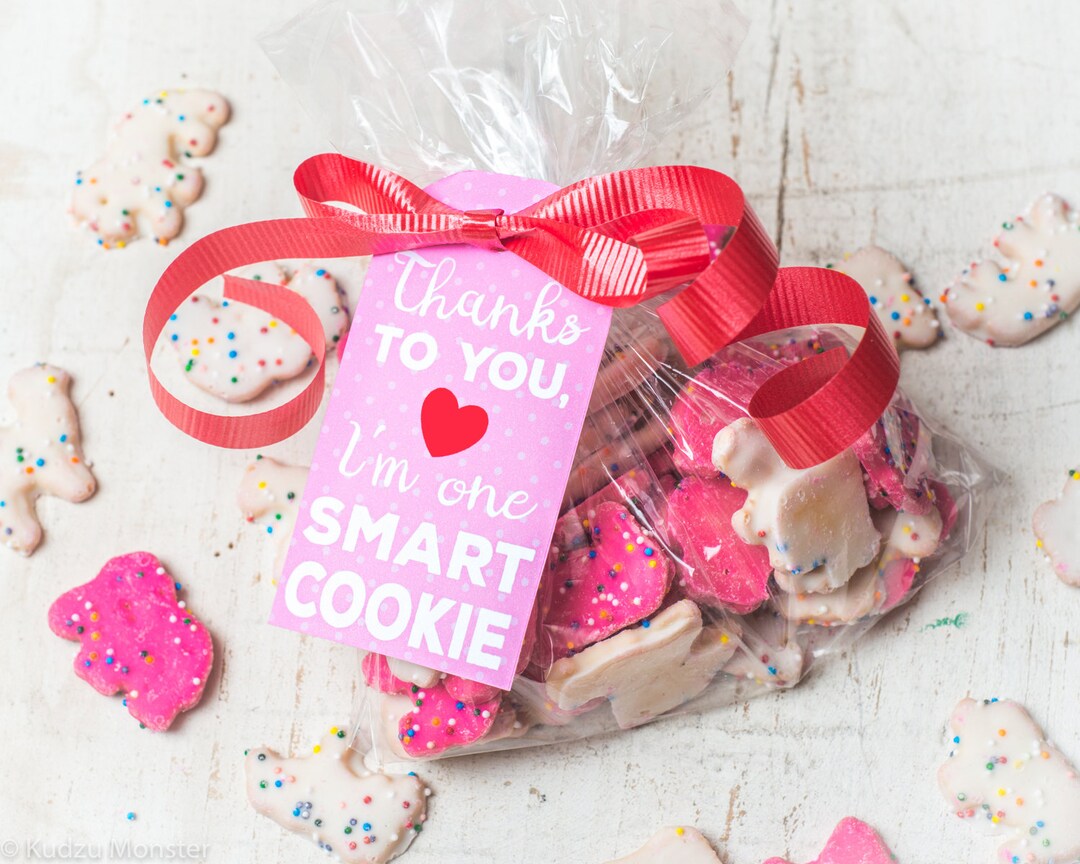 INSTANT DOWNLOAD Printable Pink Cookie Gift Tag for Teacher ...