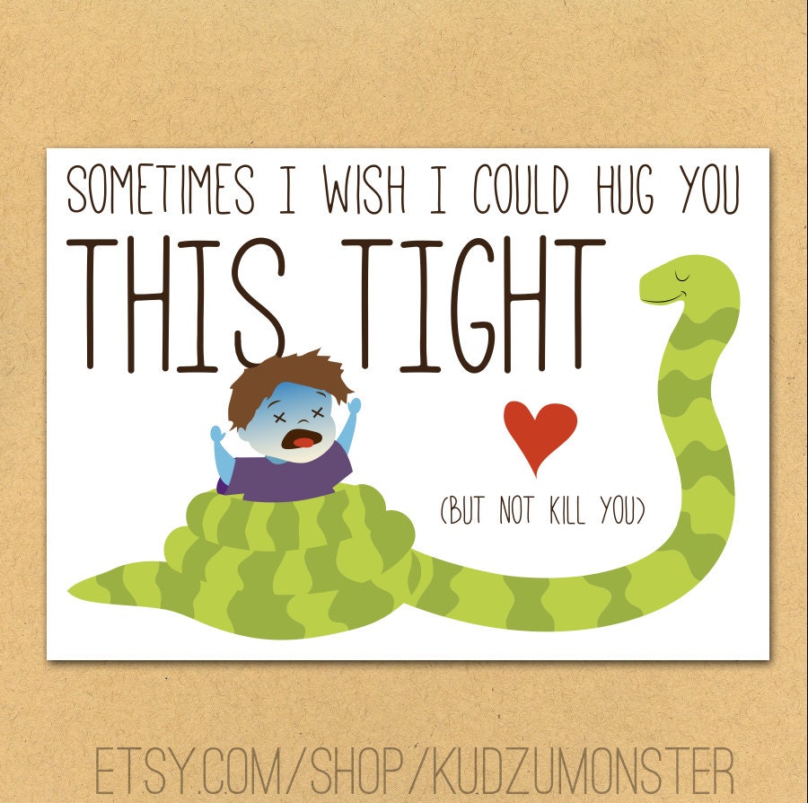 INSTANT DOWNLOAD Printable Classroom Funny Snake Boa Big Hug - Etsy