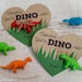 Printable Dinosaur Valentines Hearts for small dinosaur toy or dino eraser You're Dino-mite Instant Download DIY easy valentine's day gift