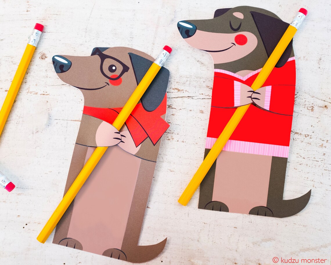 Weenie Dog Hugger Printable Dachshund Puppy Weiner Dog Non Etsy