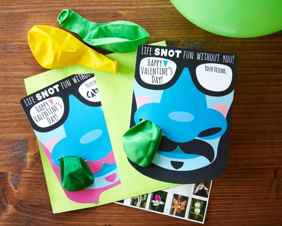 Balloon Snot Funny Printable Valentines Cards Gross Valentine s Day 