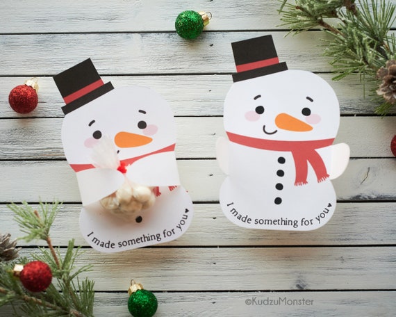 Snowman Poop Hugger Funny Christmas Candy Holder Card for Kids Classroom Holiday Party Favor Instant Download Printable Gift Snow Droppings Il_570xn